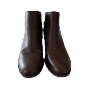 Earth Women’s 6.5‎ Marisole Block Heel Slip On Zipper Brown Leather Ankle Boots thumbnail 10