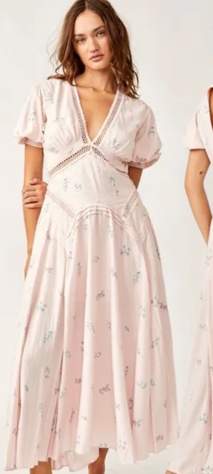 Free People Ethereal Dainty Still In Love Maxi Dress Floral Cottage 10 Medium thumbnail 1