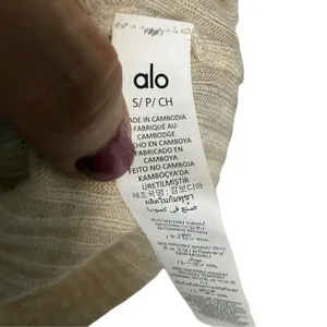 Alo Yoga Oatmeal Heather Sweater Knit Unwind Sleeveless Mock Neck Top Size Small thumbnail 6