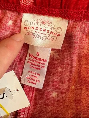 NWT WonderShop at Target Red Snowflake Christmas Sleep Shorts - Small Holiday PJ thumbnail 2