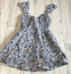 Elliatt Doves Dress In Slate Blue Size Small thumbnail 3