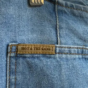 Vintage Hot And The Gang Size 5 Blue Denim Made in USA Flare Jeans Button Fly‎ thumbnail 2