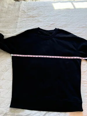 Lululemon Perfectly Oversized Crew Sweatshirt Black French Terry thumbnail 6