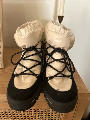 Pajar Taya‎ Alpine Platform Snow Boots Pajar-Tex Black Cream Winter Size 7-7.5 thumbnail 4