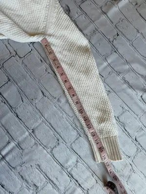Old Navy Fisherman White Knit Pullover Preppy Sweater Unisex Small Tennis READ thumbnail 5