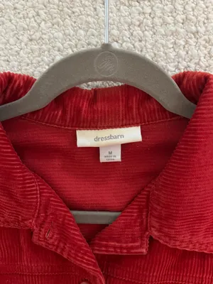 Dress Barn Corduroy Red Button Down thumbnail 3
