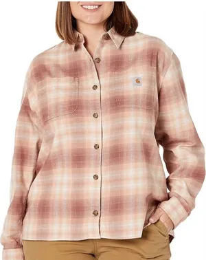 Carhartt Rugged Flex Loose Fit pink medium Flannel‎ thumbnail 1