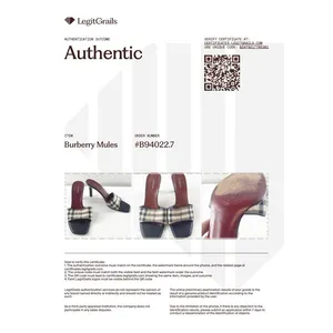 Burberry Vintage Nova Check Square Toe Plaid Slide Mule Kitten Heel Sandals 8 thumbnail 7