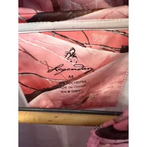 Legendary Whitetails Pink Camo Quarter Zip Hoodie Women's Medium Fleece Lined‎ thumbnail 3