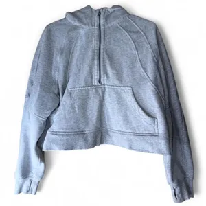 Lululemon Gray Half-Zip scuba Hoodie M/L thumbnail 1