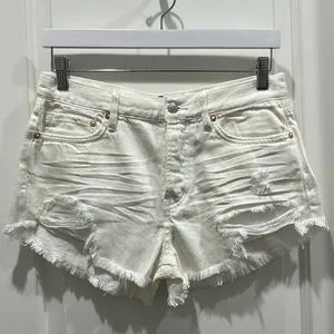 Free People White Cutoff Shorts High Rise Sz 26 thumbnail 1
