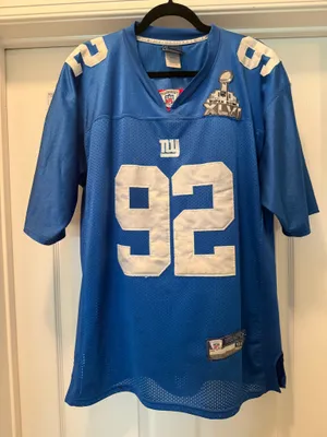 Authentic New York Giants Strahan football jersey thumbnail 1