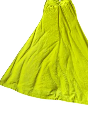 Tresser Chartreuse Twist Front Bandeau Maxi Skirt Set Small Women's thumbnail 10