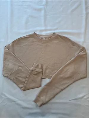 ALO Yoga Extreme Cropped Pullover Macadamia/Light Beige Size XS thumbnail 2
