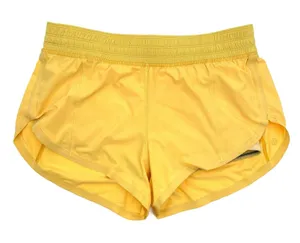 Lululemon Bright Yellow Athletic Running Shorts Pump It Up Lined Summer Size 2 thumbnail 1