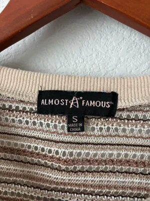 Almost Famous Brown and Cream Striped Long Sleeve thumbnail 6