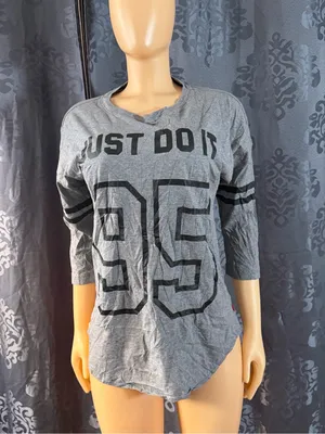 Nike Gray 'JUST DO IT' 95 Long Sleeve Shirt thumbnail 2