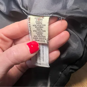 Ruff Hewn Black Puffer Vest Women’s Size Large Quilted Full‎ Zip Sherpa Collar thumbnail 6