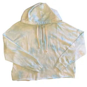 GAP Tie Dye Sky Crop French Terry Zip Hoodie size Large thumbnail 2