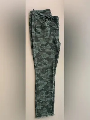 Camo Skinny Jeans in Green thumbnail 2