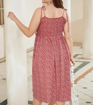 Plus Ditzy Floral Shirred Cami Dress thumbnail 3