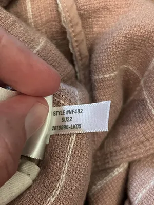 Madewell Blazer Womens XL Tan Windowpane Linen Blend Patch Pockets 2 Button thumbnail 10