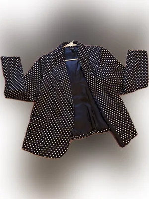 torrid Navy and White Polka Dot Blazer - Women thumbnail 3
