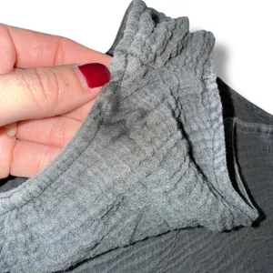 Faherty Women's Gray Gauze V-Neck Sleeveless Tunic Top Size S Organic‎ Cotton thumbnail 6