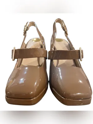 Gianni Bini Sonata Patent Mary Jane Platform Pumps Sweet Caramel Size 9M NWT thumbnail 6