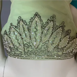 Vintage 50s Formal Dress Prom Strapless Pale Green Elegant‎ Hollywood Glamorous thumbnail 5