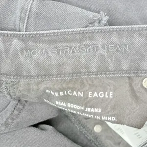 American Eagle Black Mom Straight Distressed Jeans thumbnail 8