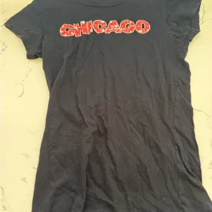 Chic Black Tee with Red Graphic thumbnail 1
