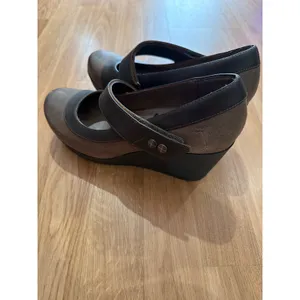 OTBT Womens Mary Jane Wedge Heels Brown Leather Suede Platform Shoes thumbnail 6