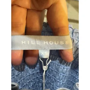 Hill House The Athena Nap Dress in Light Blue Glitter Check Size XS thumbnail 7