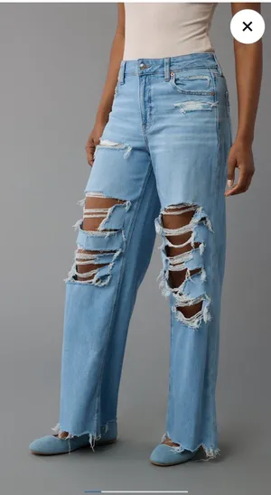 American Eagle High-Rise Straight Jeans thumbnail 1
