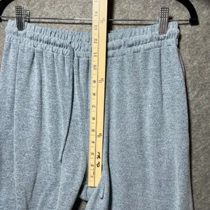 ACEVOG‎ Womens Large Blue Heathered Knit Wide Leg Lounge Pants Drawstring Waist thumbnail 5