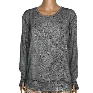 Lululemon Rush Hour Long Sleeve shirt 12 Running Luon Spray Jacquard White Black thumbnail 3