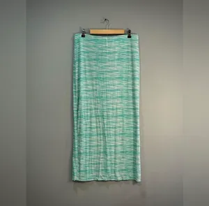 SALE! Green LOFT Outlet Striped Maxi Skirt Size L EUC thumbnail 3