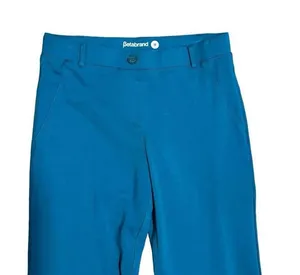 Betabrand Women's Pull On Yoga Dress Pants Blue Straight Leg Size Medium thumbnail 2