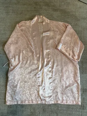 Vintage Victoria’s Secret pink silk Feel robe sz XL thumbnail 3
