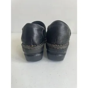 Women's BOC Black Leather Clogs Size 7‎ GUC! thumbnail 4