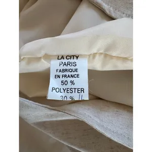 Vintage ‘90s LA City Paris Beige Linen Blend Knee Length Pencil Skirt thumbnail 9