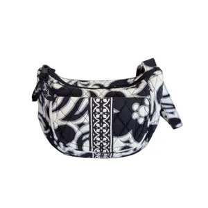 Vera Bradley Night and Day Quilted Crossbody Bag‎ Black White Small Messenger thumbnail 2