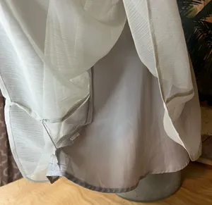 Light Gray Velvety Chiffon Short Dress thumbnail 5
