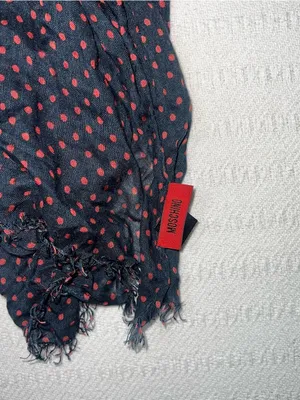 Moschino Womens Modal Polka Dot Scarf Wrap Designer Lightweight thumbnail 4