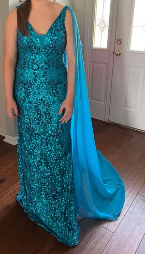 Blue Prom / Pageant Gown Size 6 thumbnail 1