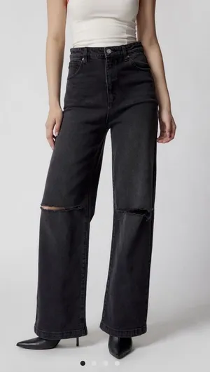 Abrand A 94 High & Wide Black Jean Size 27 thumbnail 1