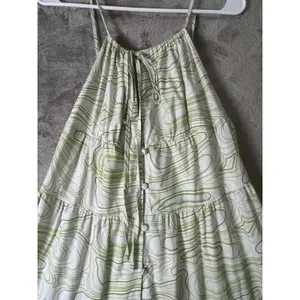 Charlie Holiday Pricilla Maxi Abstract Print Tiered Halter Maxi Dress Cotton 6 thumbnail 2