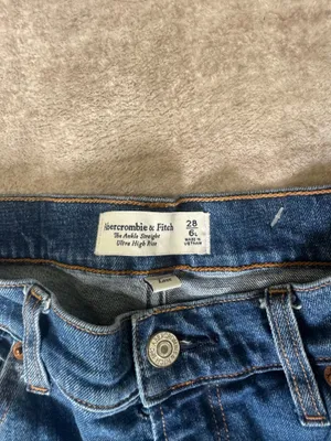 abercrombie & fitch ankle straight ultra high rise curve love jeans size 28/6 thumbnail 3