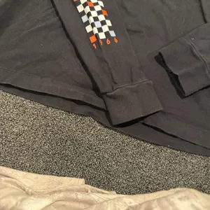 Vans Black Checkered Sleeve Shirt with Red Logo thumbnail 4